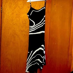 Black and White Spaghetti Strap Dress